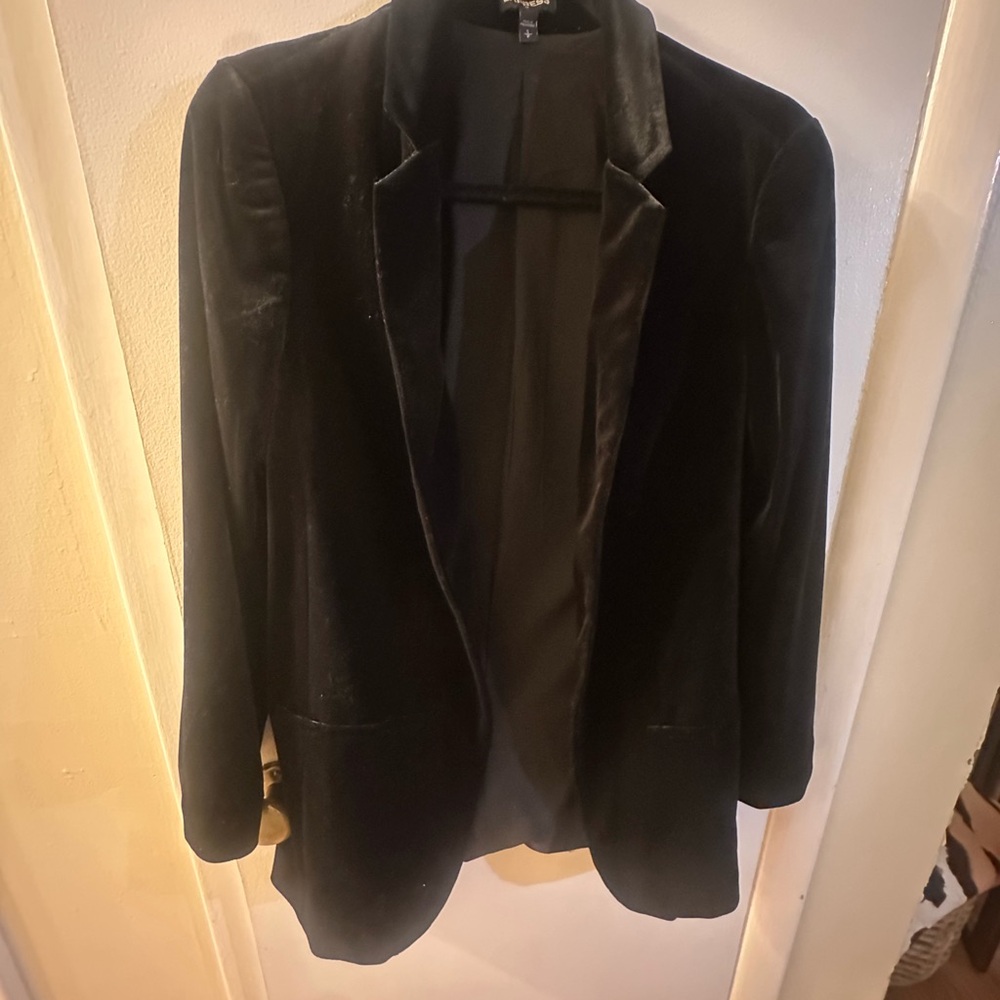 Express Black Velvet Women's Blazer